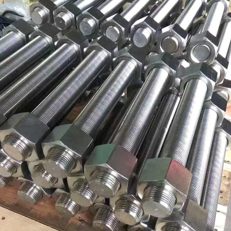 M27*300 PTFE modrá / Dacromet Coated ASTM A320 L7 Plne závitové tyče